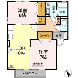 コンフォートハイツ　B棟の物件間取画像